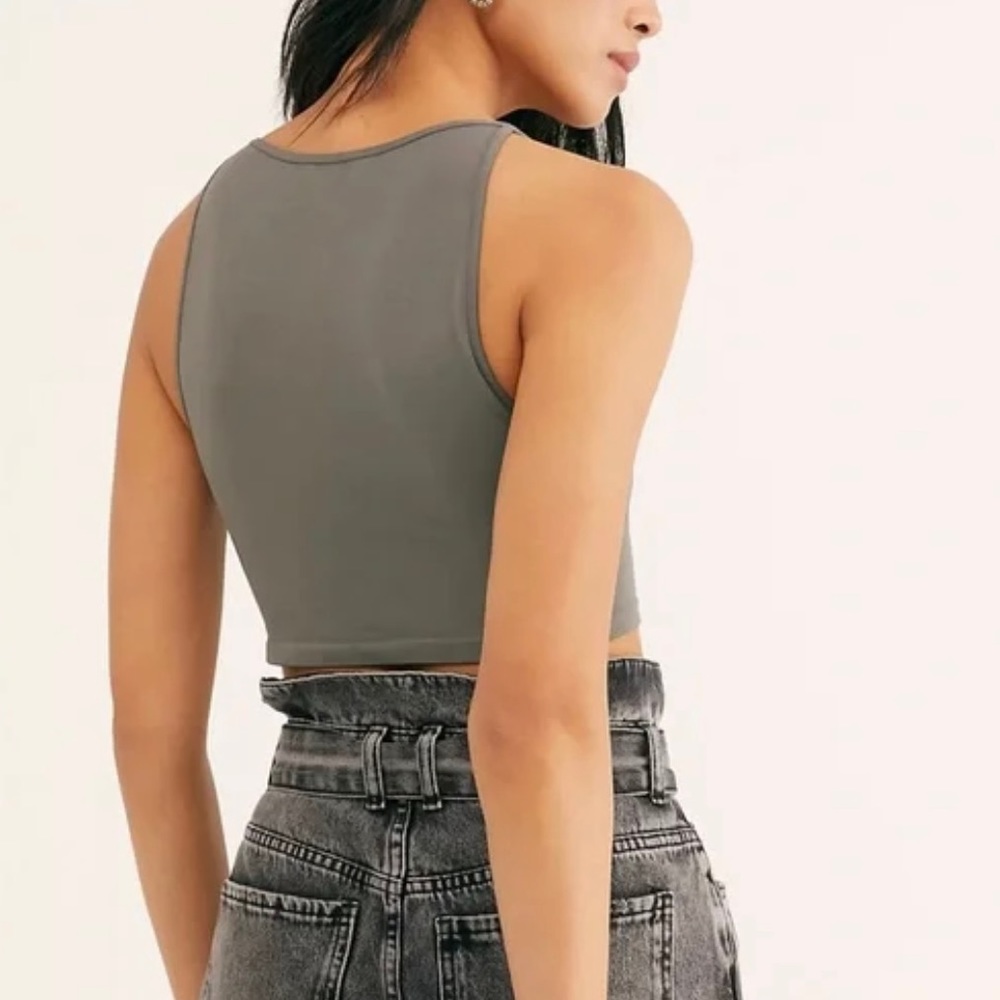 Free People Boatneck Brami Charcoal - Picture 2 of 4